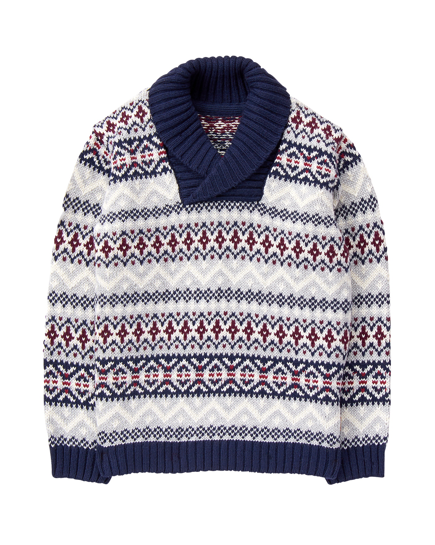 Fair Isle Shawl Sweater image number 0