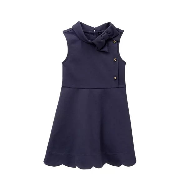 Scalloped Bow Ponte Dress image number 0