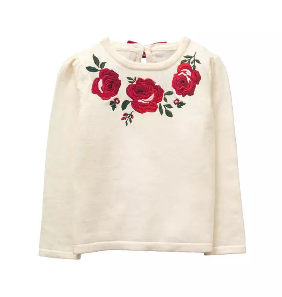 Embroidered Rose Sweater image number 0