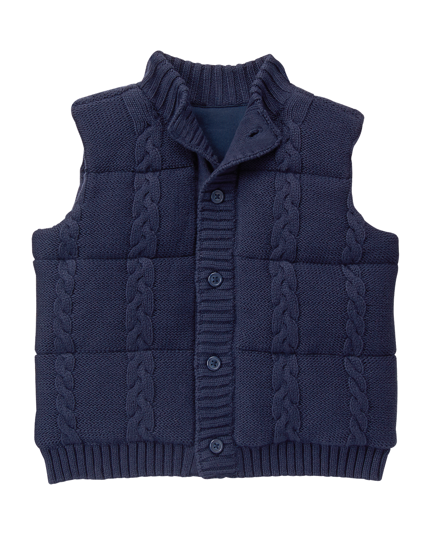Cable Knit Puffer Vest image number 0