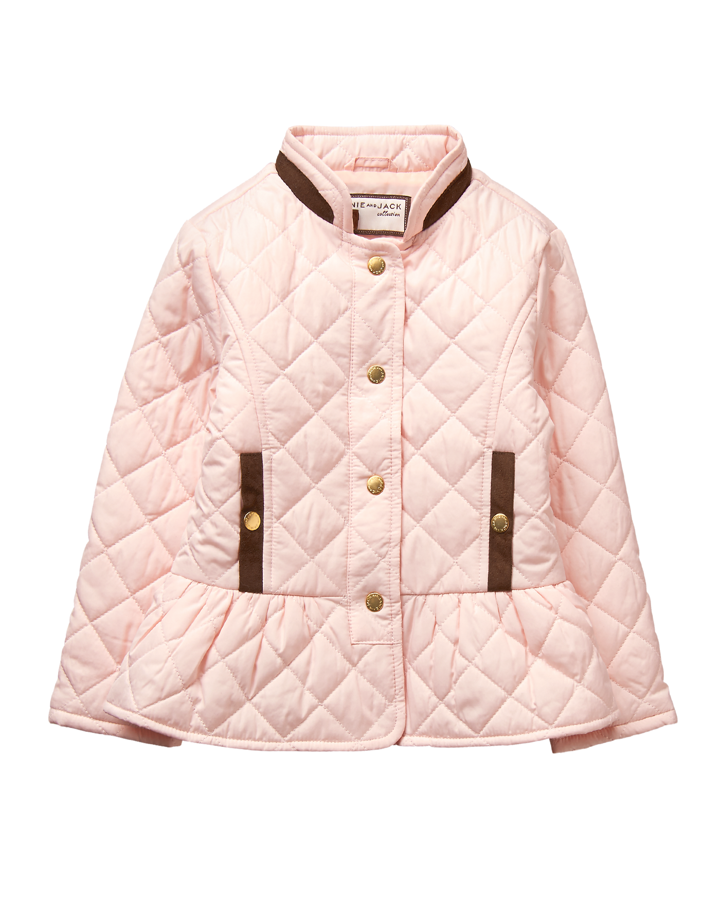 Girl Petal Pink Quilted Jacket by Janie and Jack