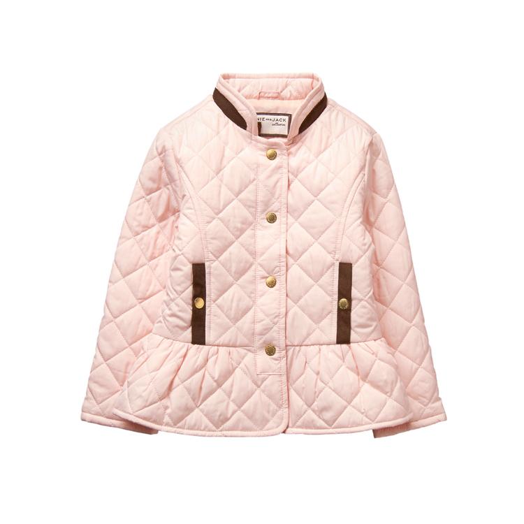 Girl Petal Pink Quilted Jacket by Janie and Jack