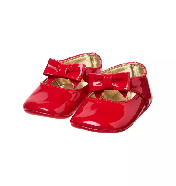 Patent Bow Crib Shoe image number 0