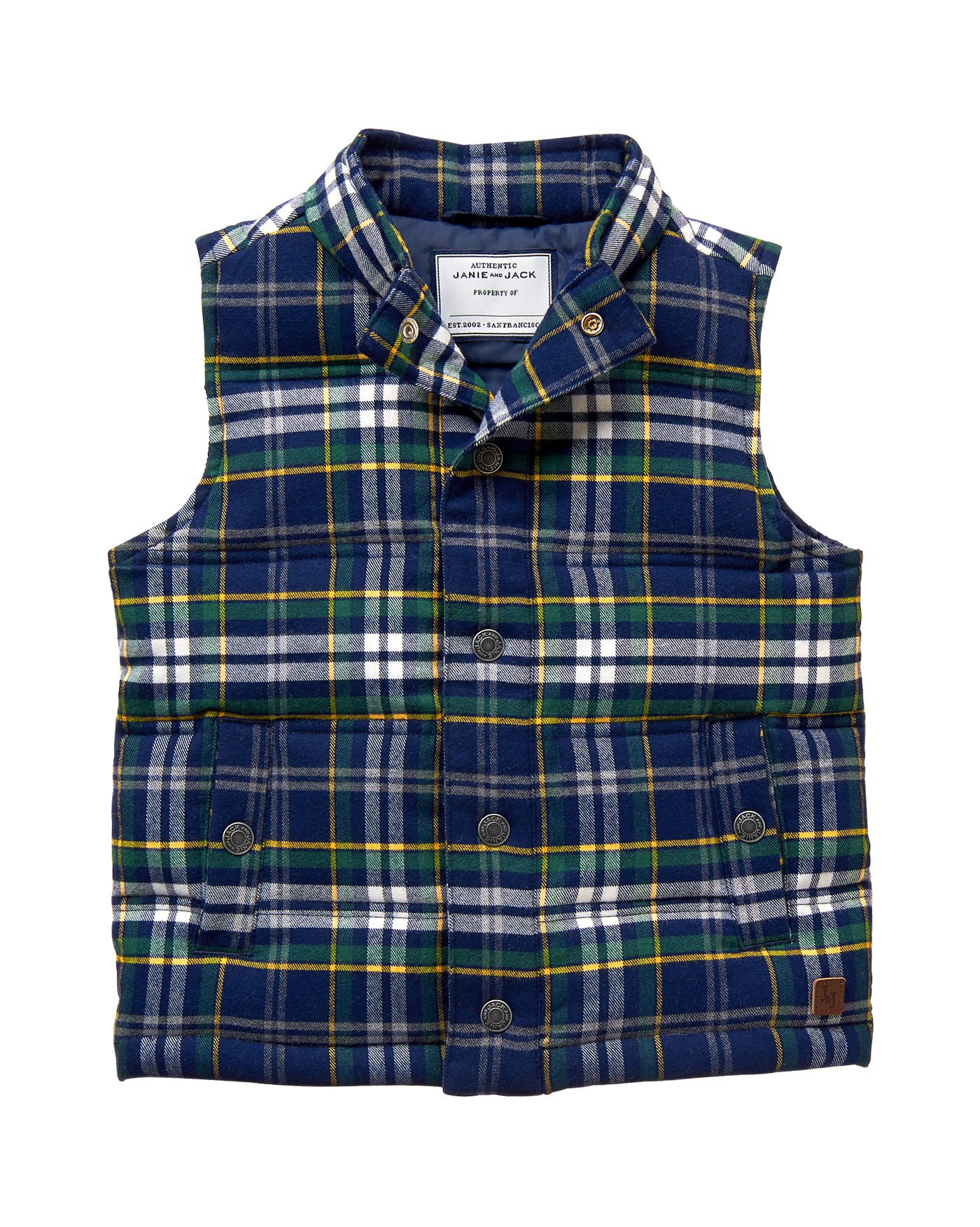 Plaid Puffer Vest image number 0