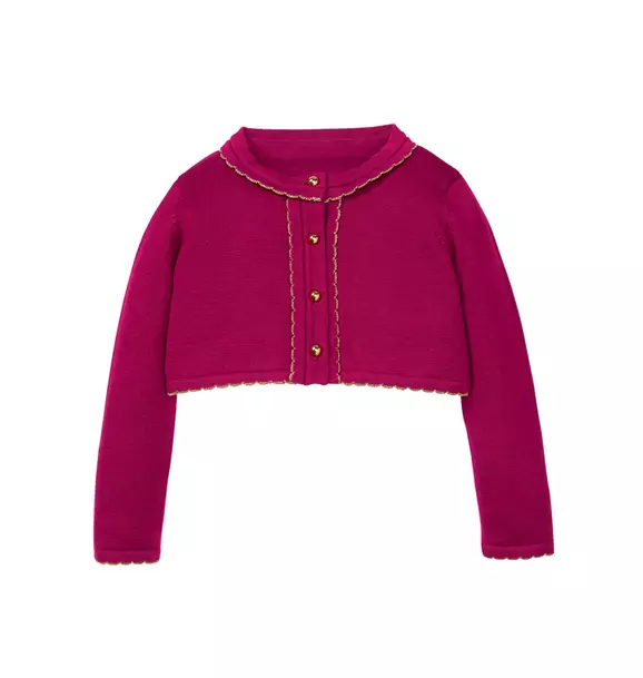 Cropped Scalloped Cardigan image number 0