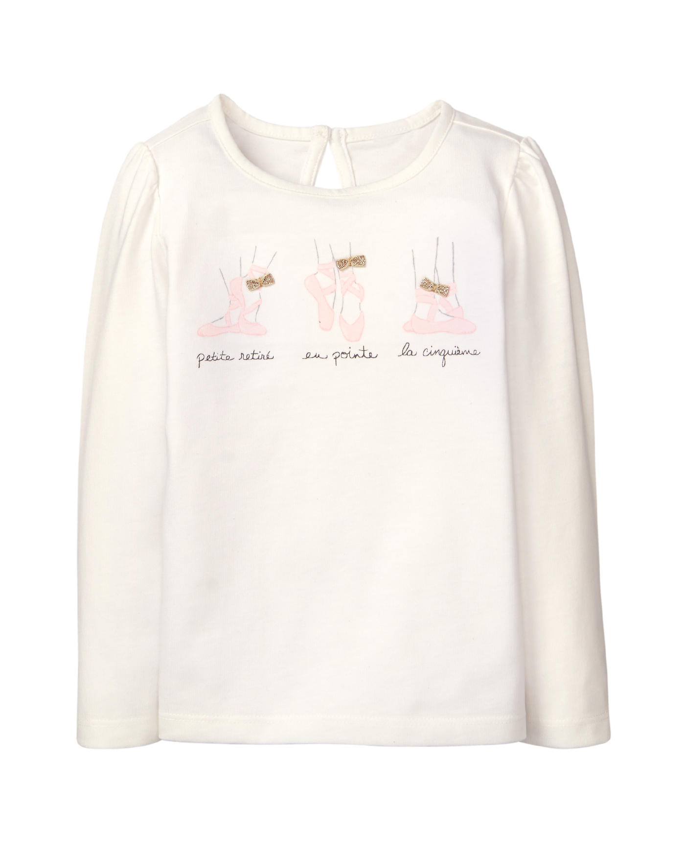 Girl Ivory Ballet Shoes Tee by Janie and Jack