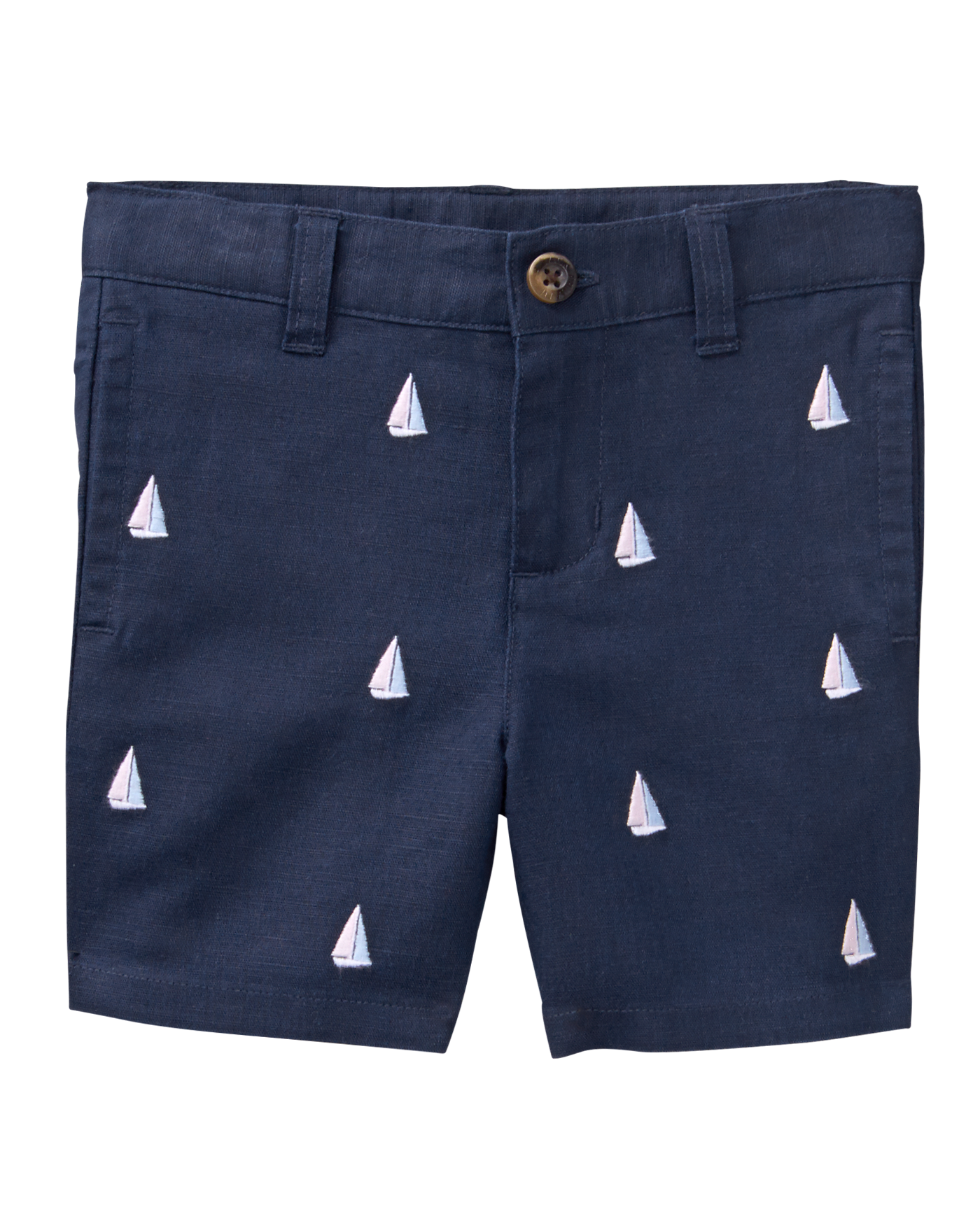 Embroidered Sailboat Short