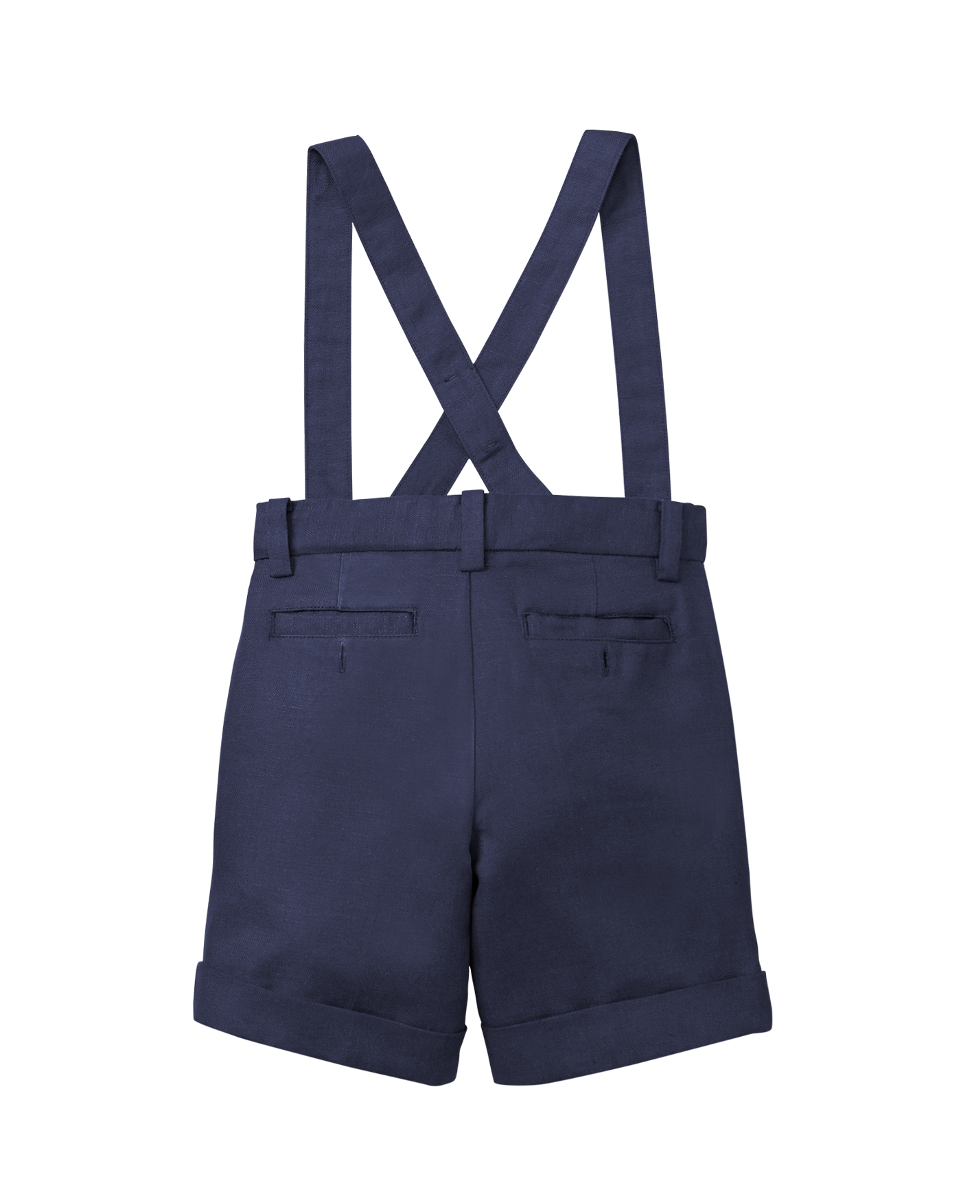 baby boy navy shorts with suspenders