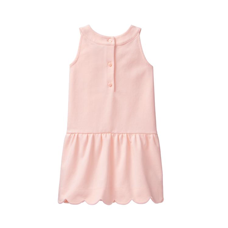 Girl Pearl Pink Scalloped Ponte Dress by Janie and Jack