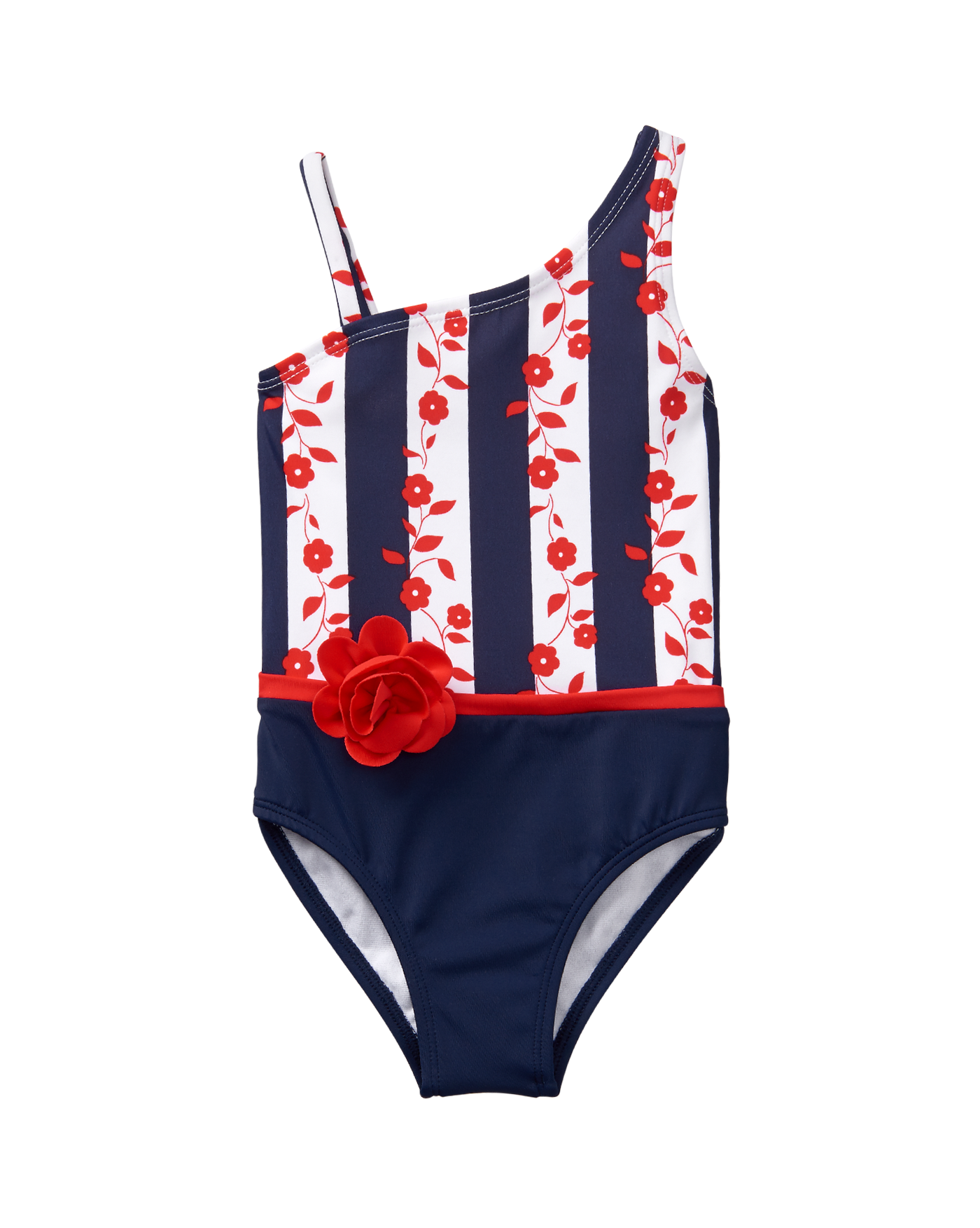 Floral Striped Swimsuit