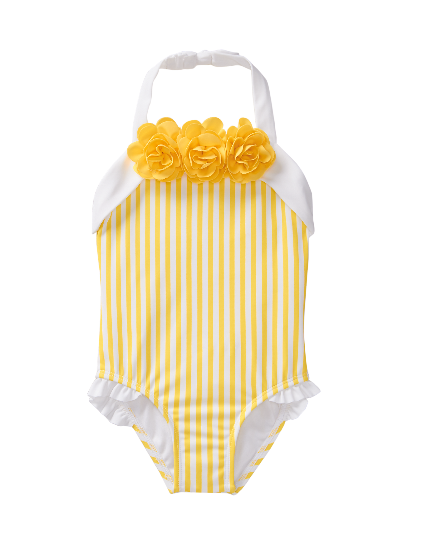 yellow striped swimsuit
