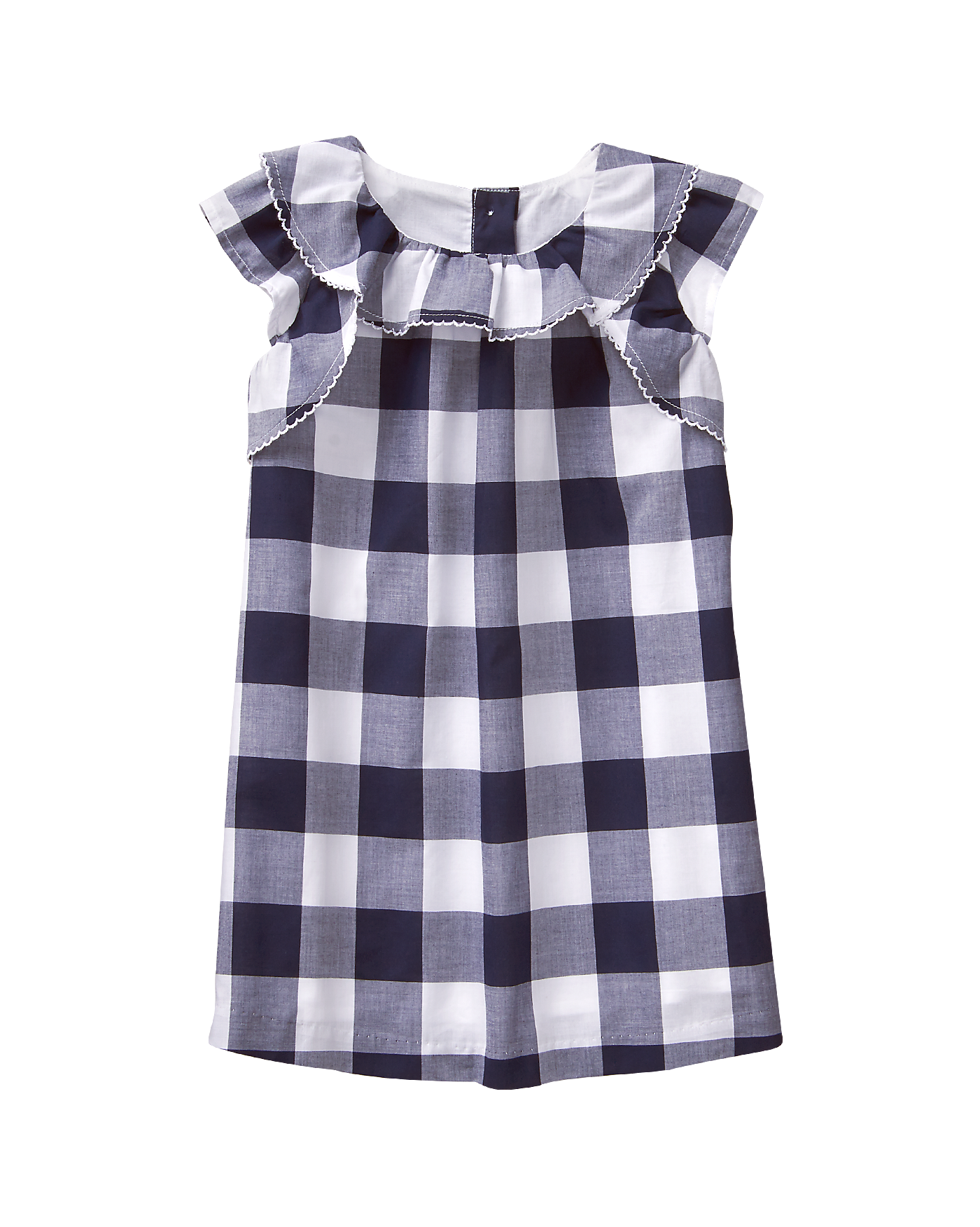 girls navy gingham dress