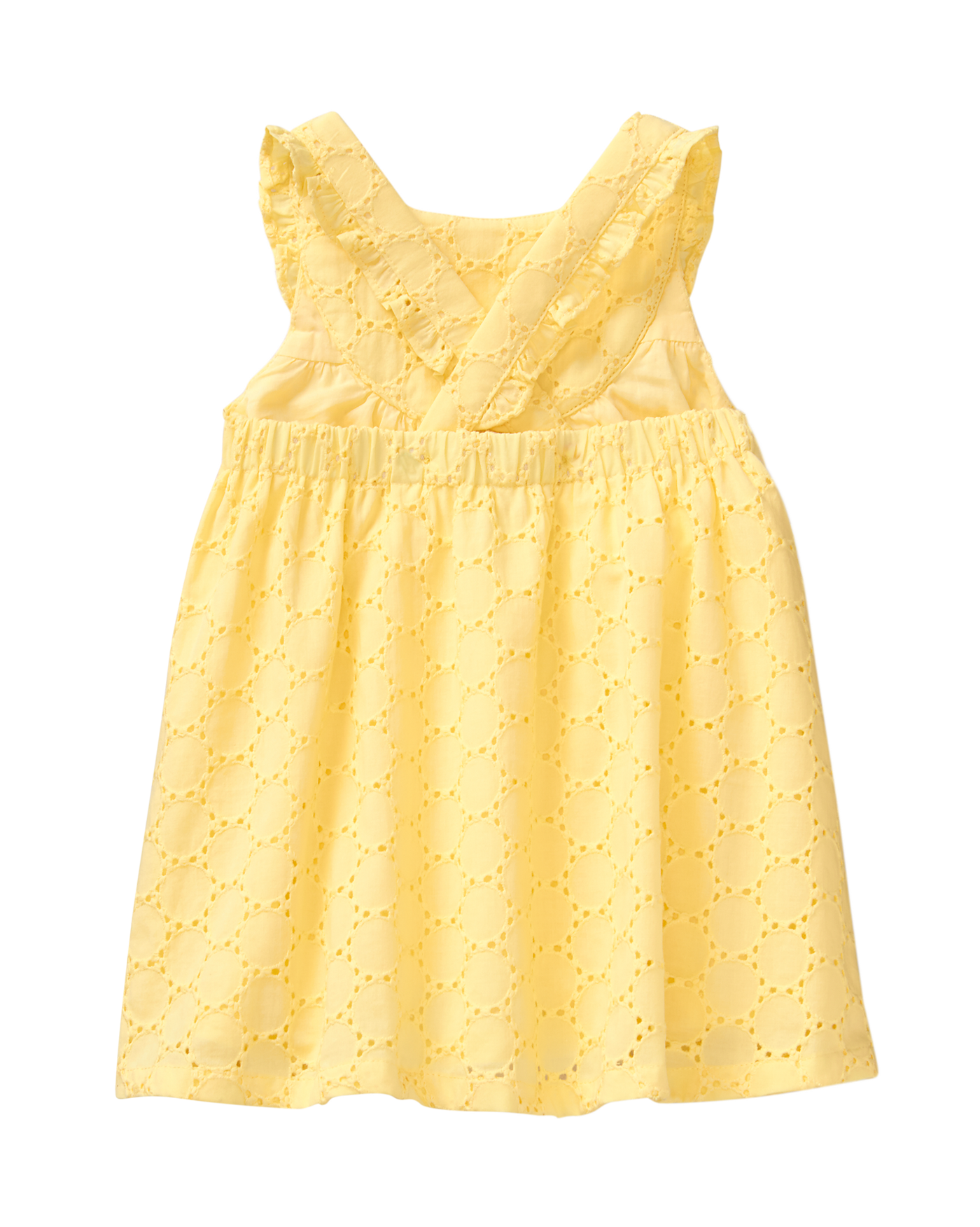 yellow eyelet dress