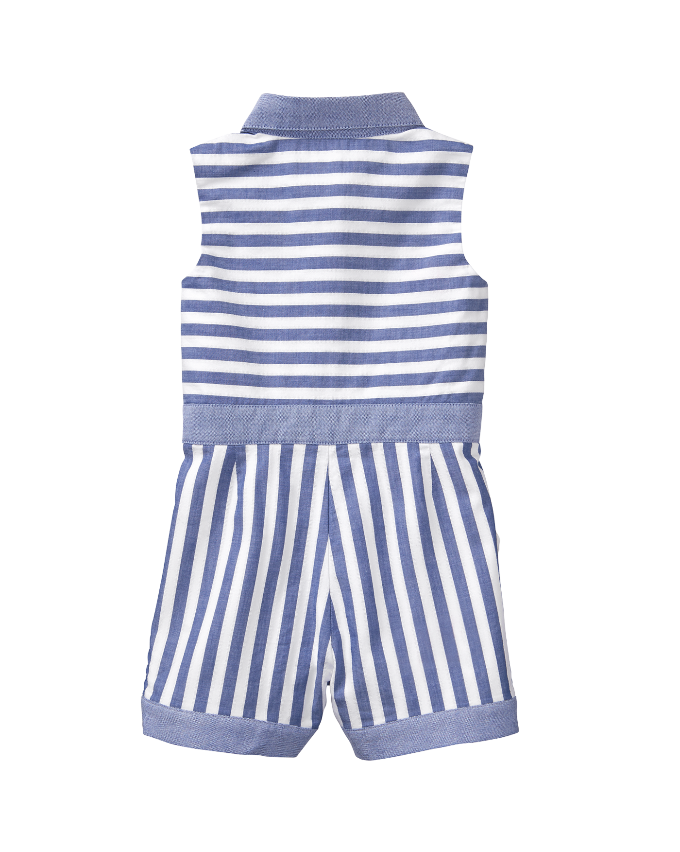 Striped Oxford Romper image number 1