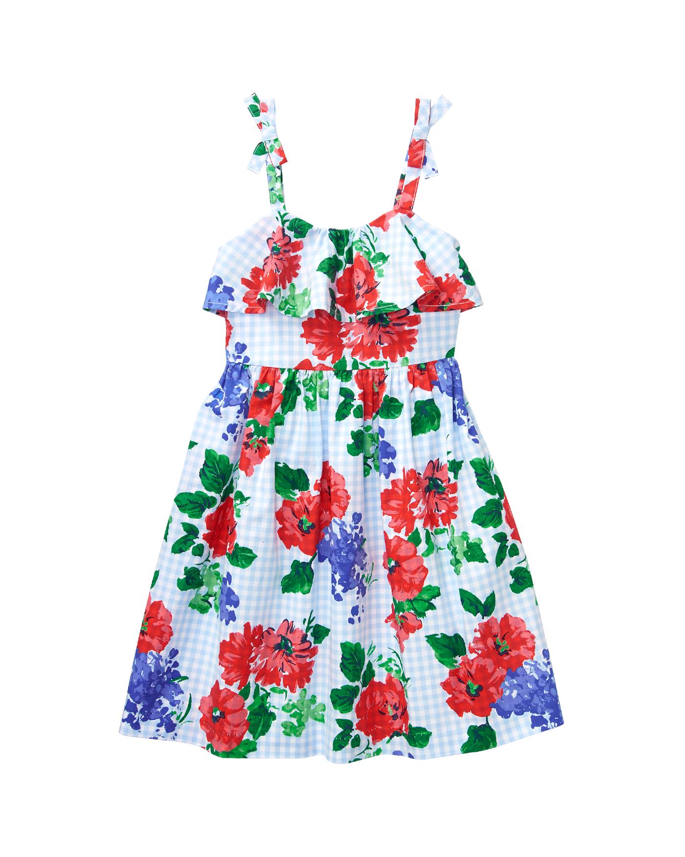 Floral Gingham Dress