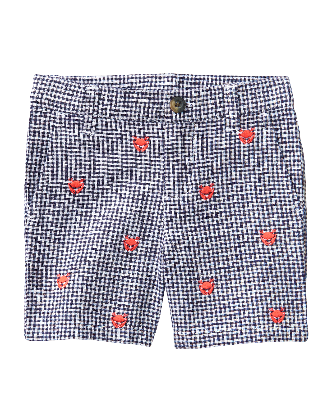 Embroidered Gingham Short 