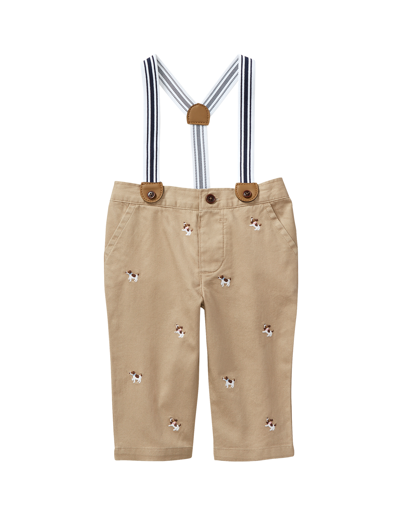 Embroidered Suspender Pant