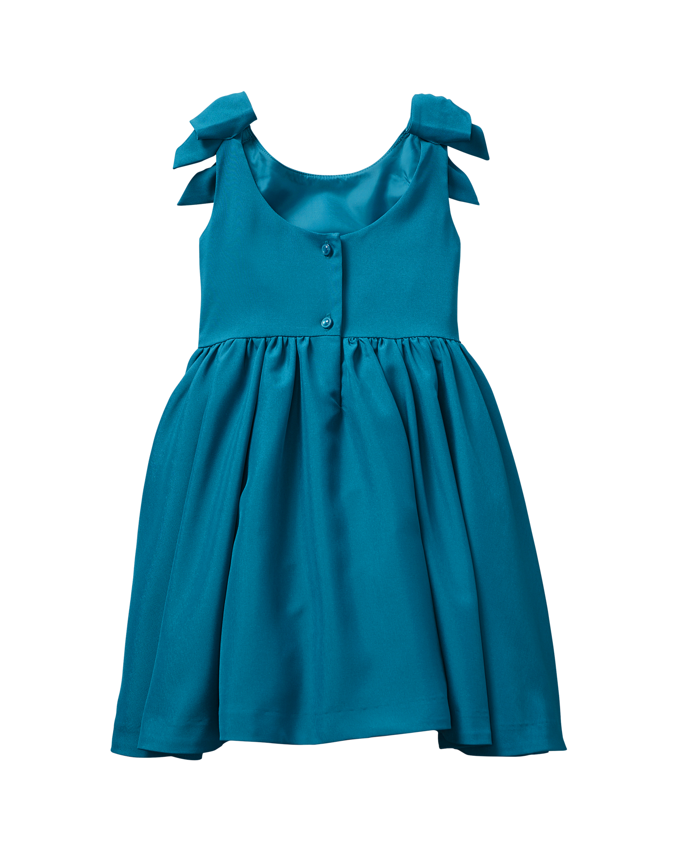 Collections Peacock Blue Bow Sleeve Dress by Janie and Jack