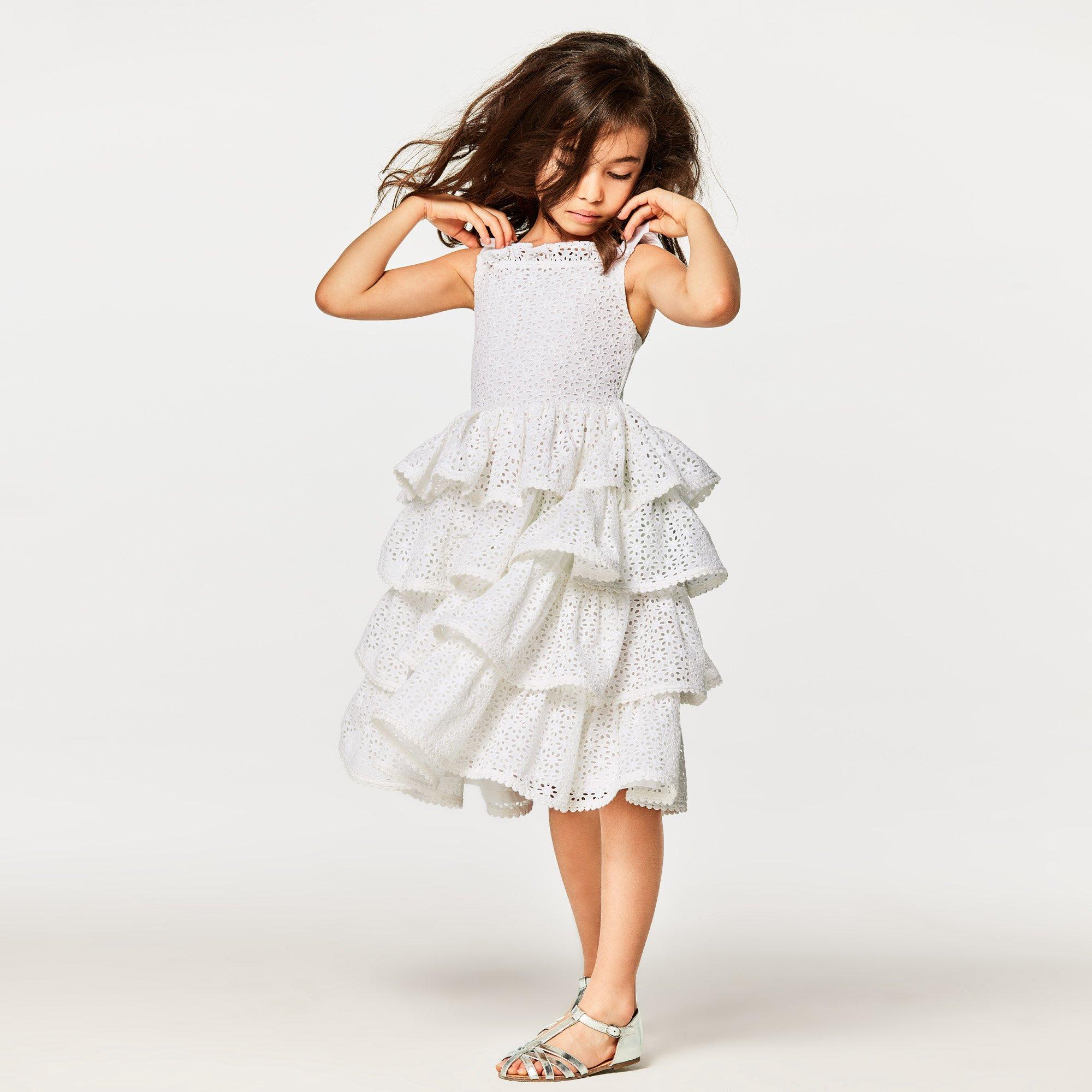 Girls white eyelet on sale dress