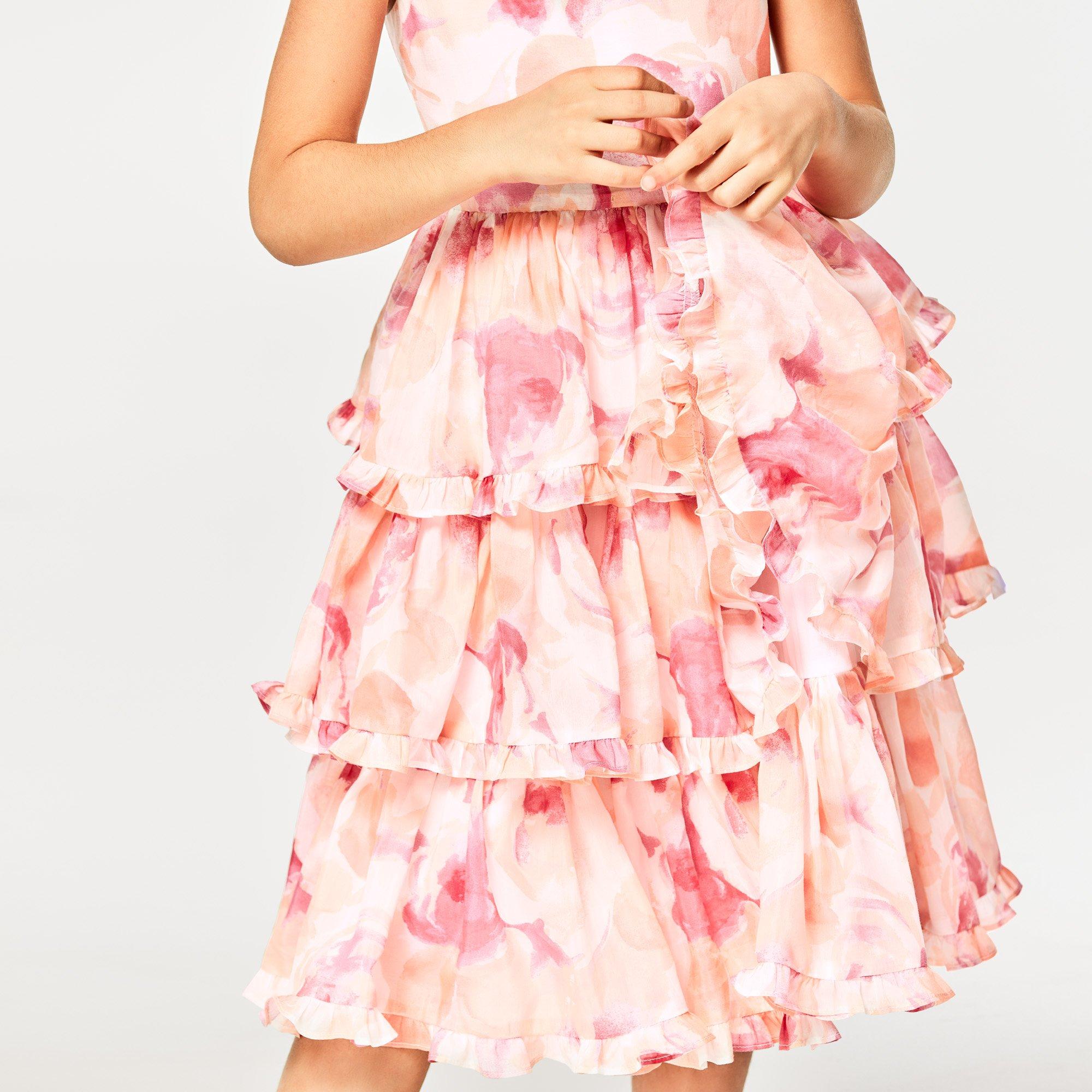 Tiered Floral Dress image number 4