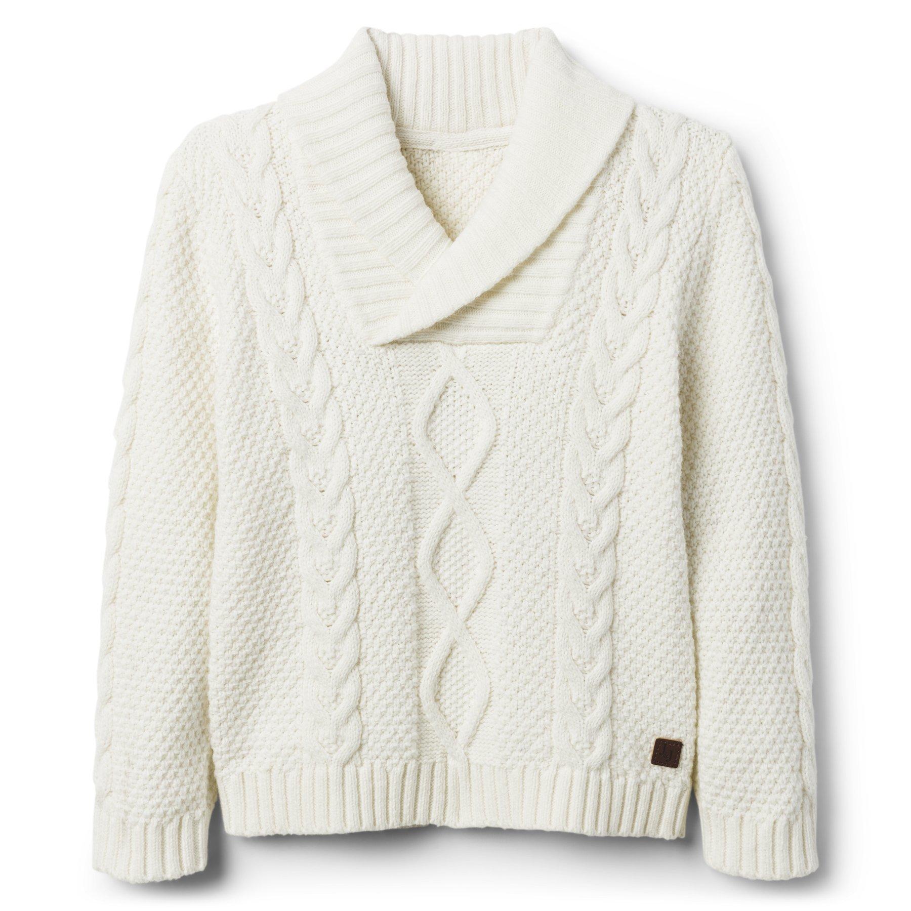Cable Knit Shawl Sweater  image number 0