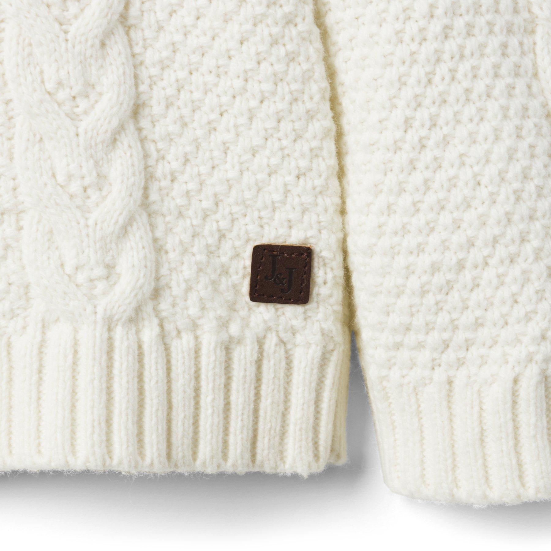 Cable Knit Shawl Sweater  image number 1