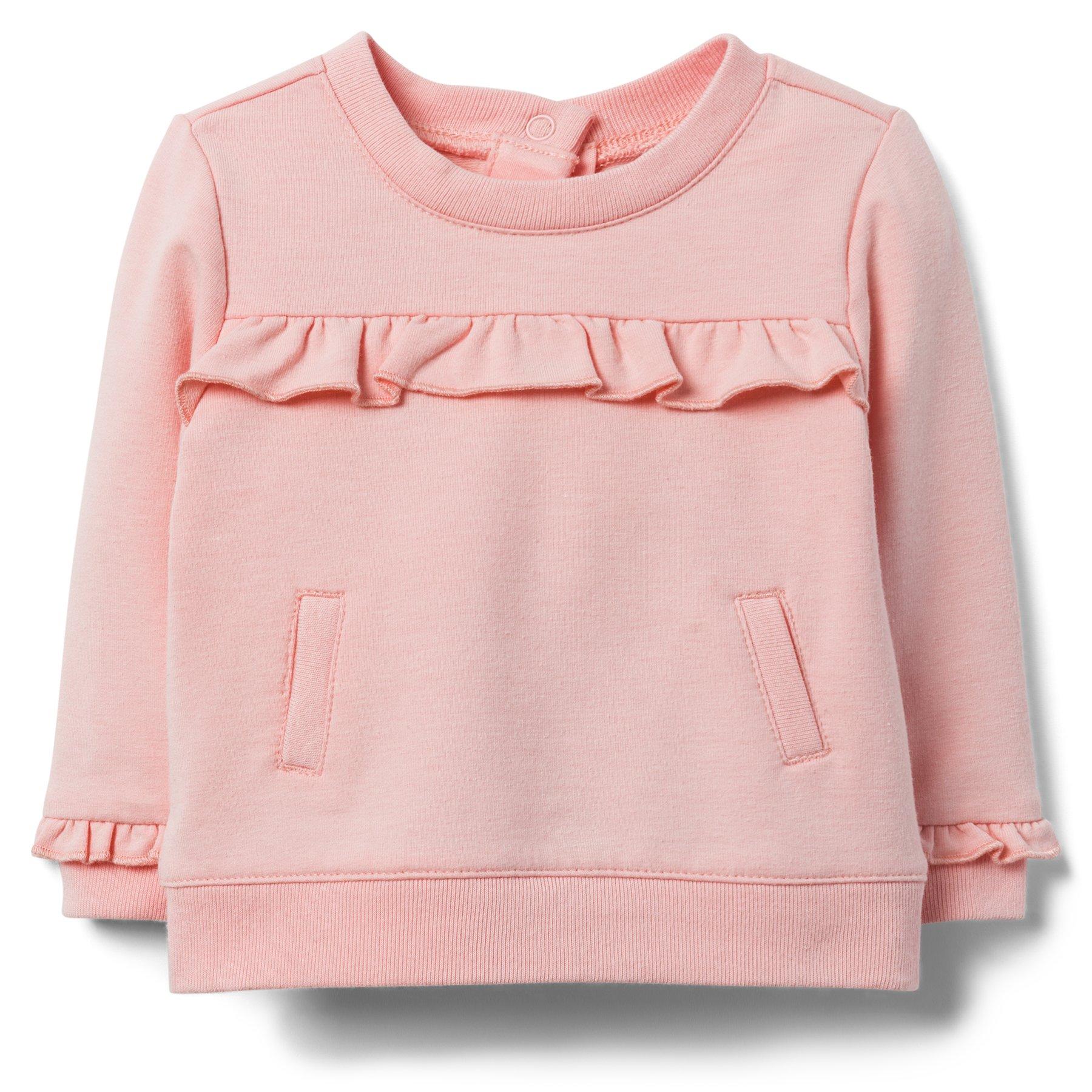 pink ruffle sweatshirt