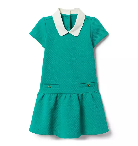 Girl Teal Quilted Dropwaist Dress by Janie and Jack