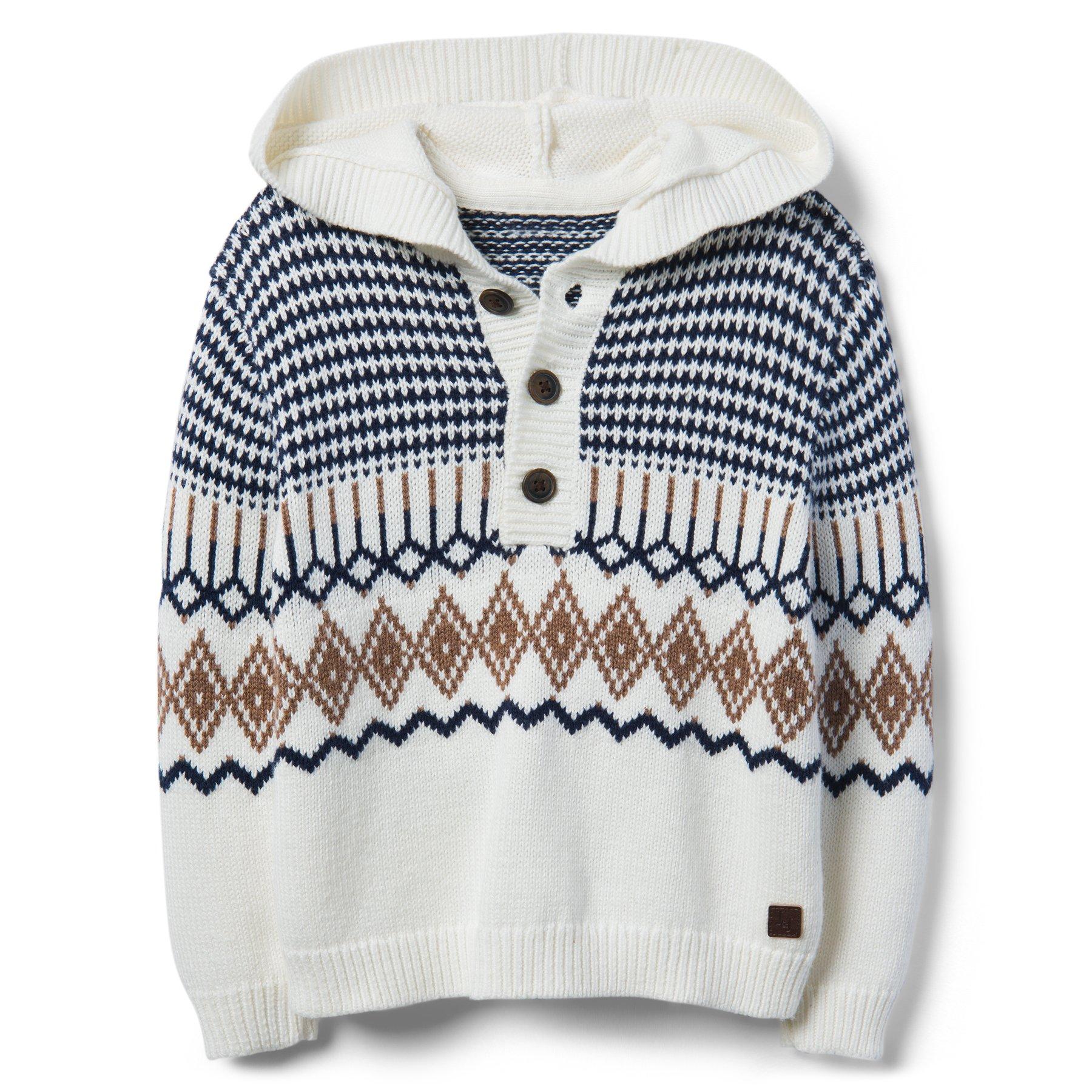 Hooded Fair Isle Sweater image number 0