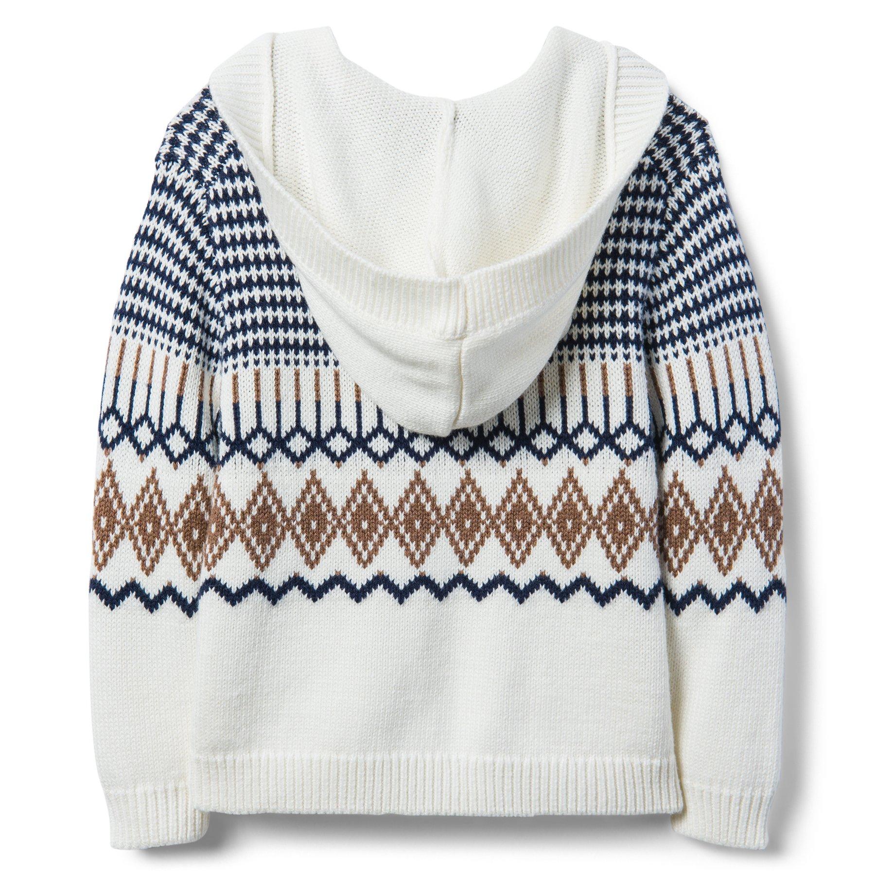 Hooded Fair Isle Sweater image number 1