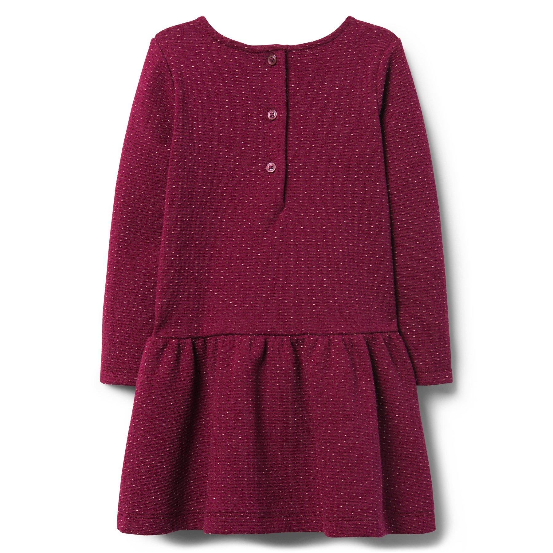 Girl Burgundy Shimmer Dropwaist Dress by Janie and Jack