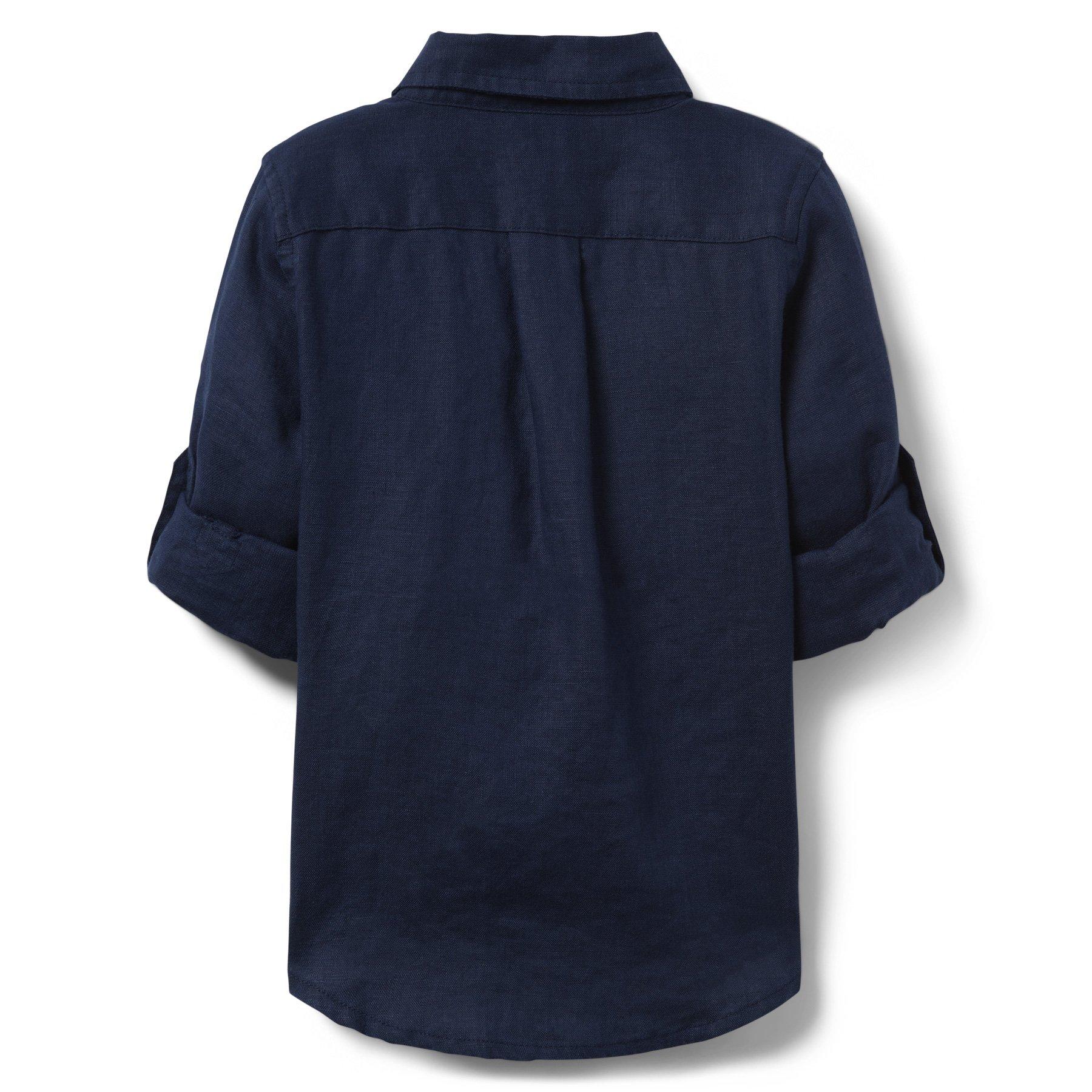 Linen Roll-Cuff Shirt  image number 1