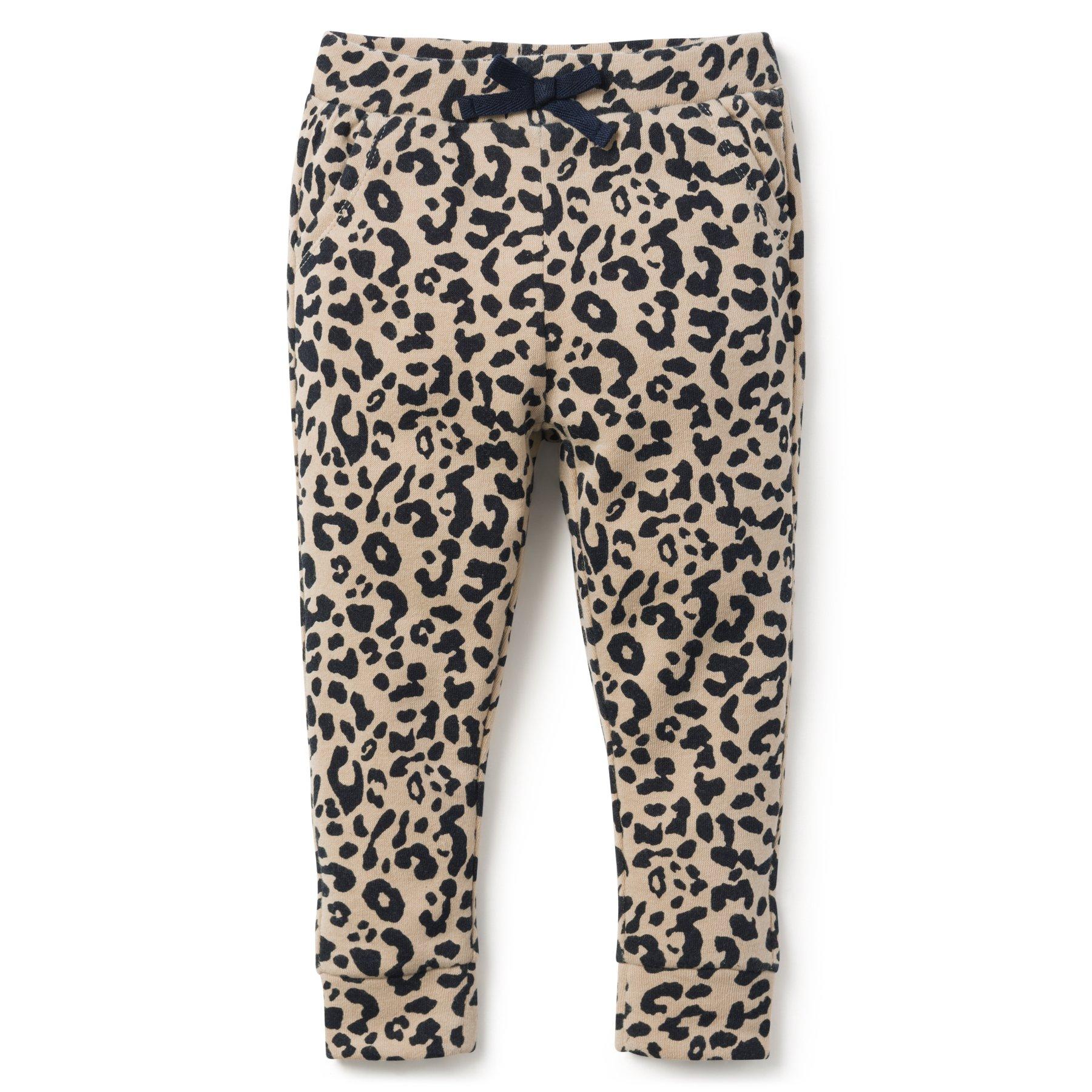 Girl Khaki Leopard Print Leopard Jogger by Janie and Jack