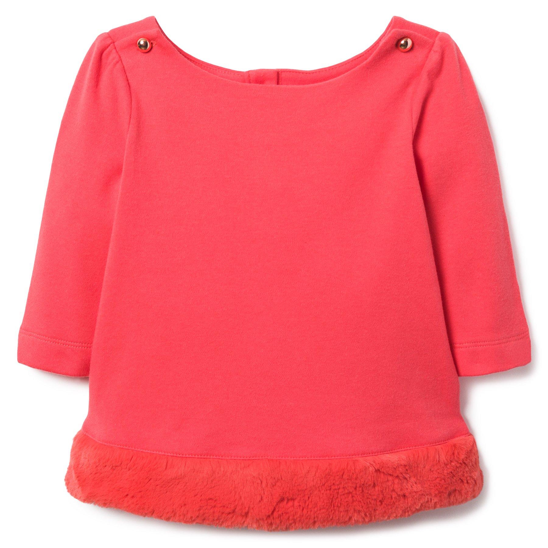 Ponte Faux Fur Trim Top image number 0