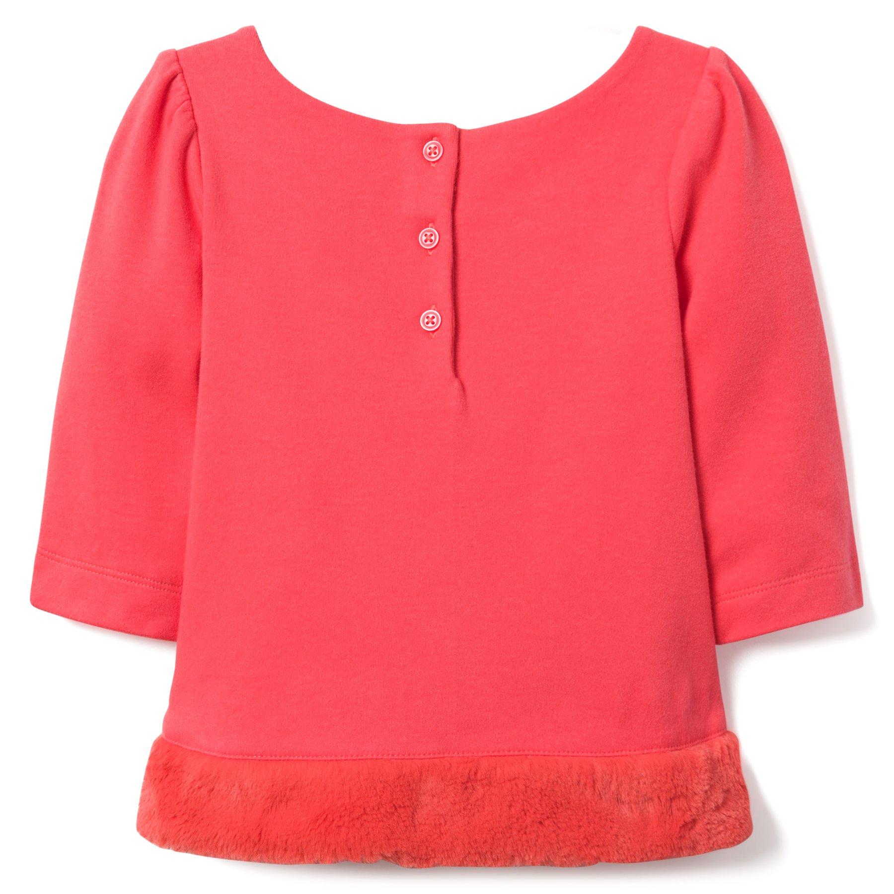 Ponte Faux Fur Trim Top image number 1
