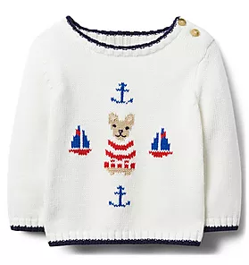 Nautical French Bulldog Sweater 