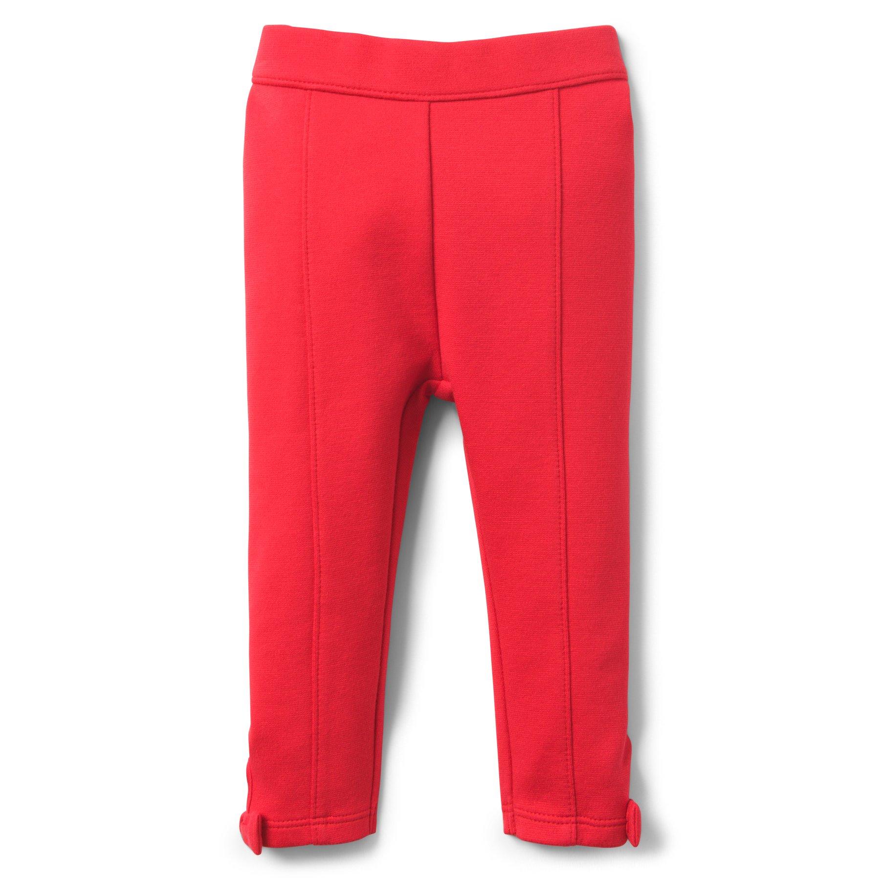 Janie and Jack Girls 12-18 M Ponte Pants Legging NWT Red NEW ~ ST G3