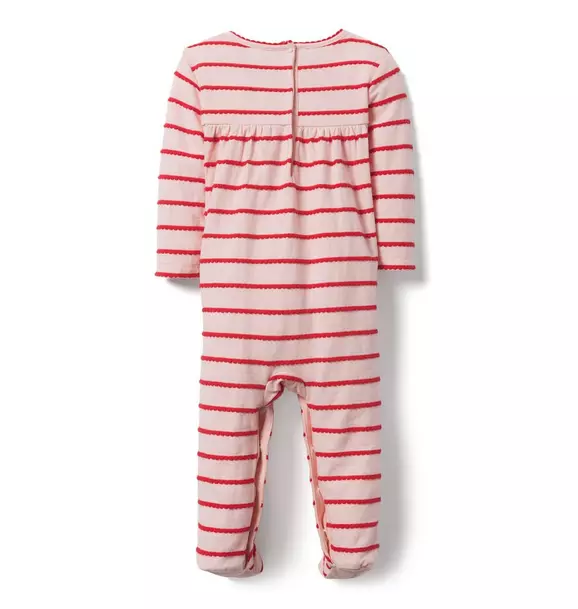 Striped Heart Footed 1-Piece image number 1