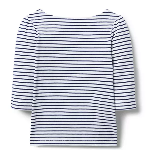 Embroidered Striped Tee  image number 1