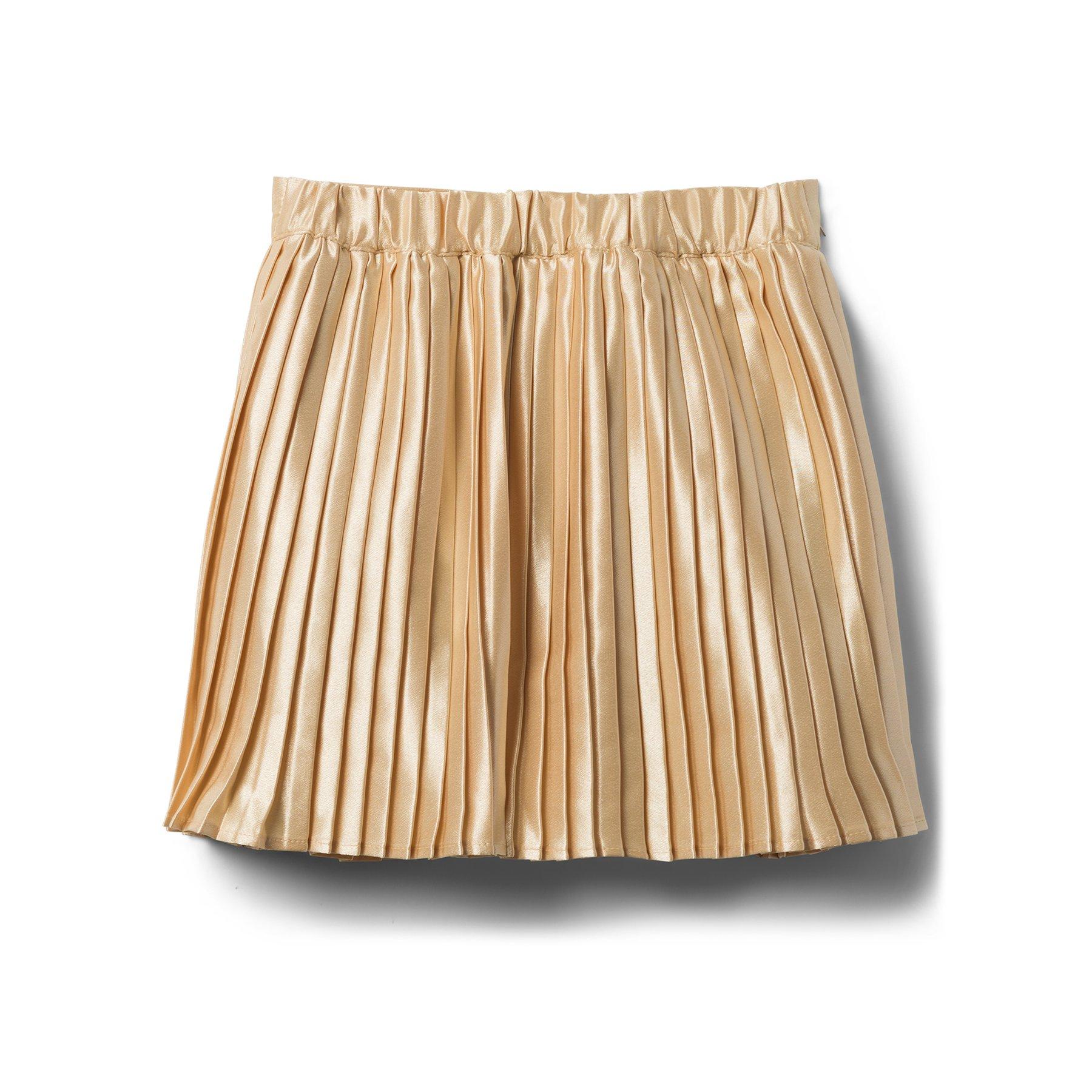 Gold pleated skirt on sale h&m