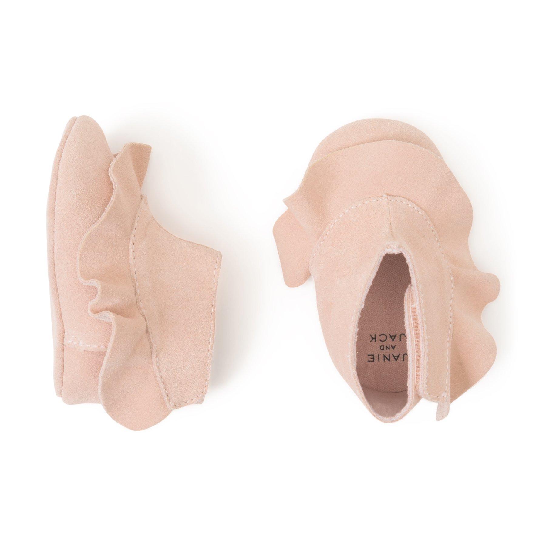 Suede Ruffle Crib Bootie
