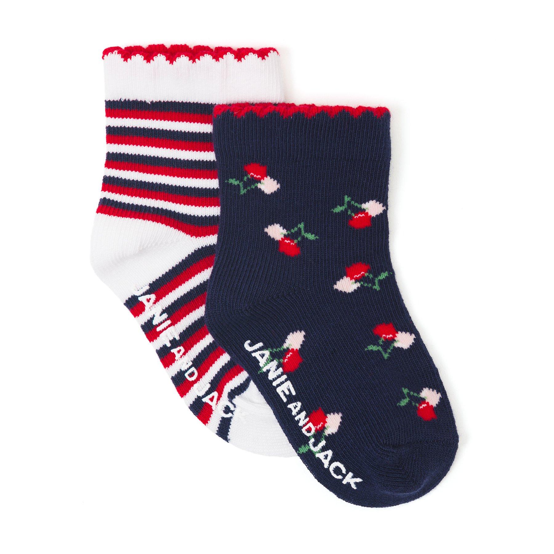 Cherry & Stripe Sock 2-Pack image number 0