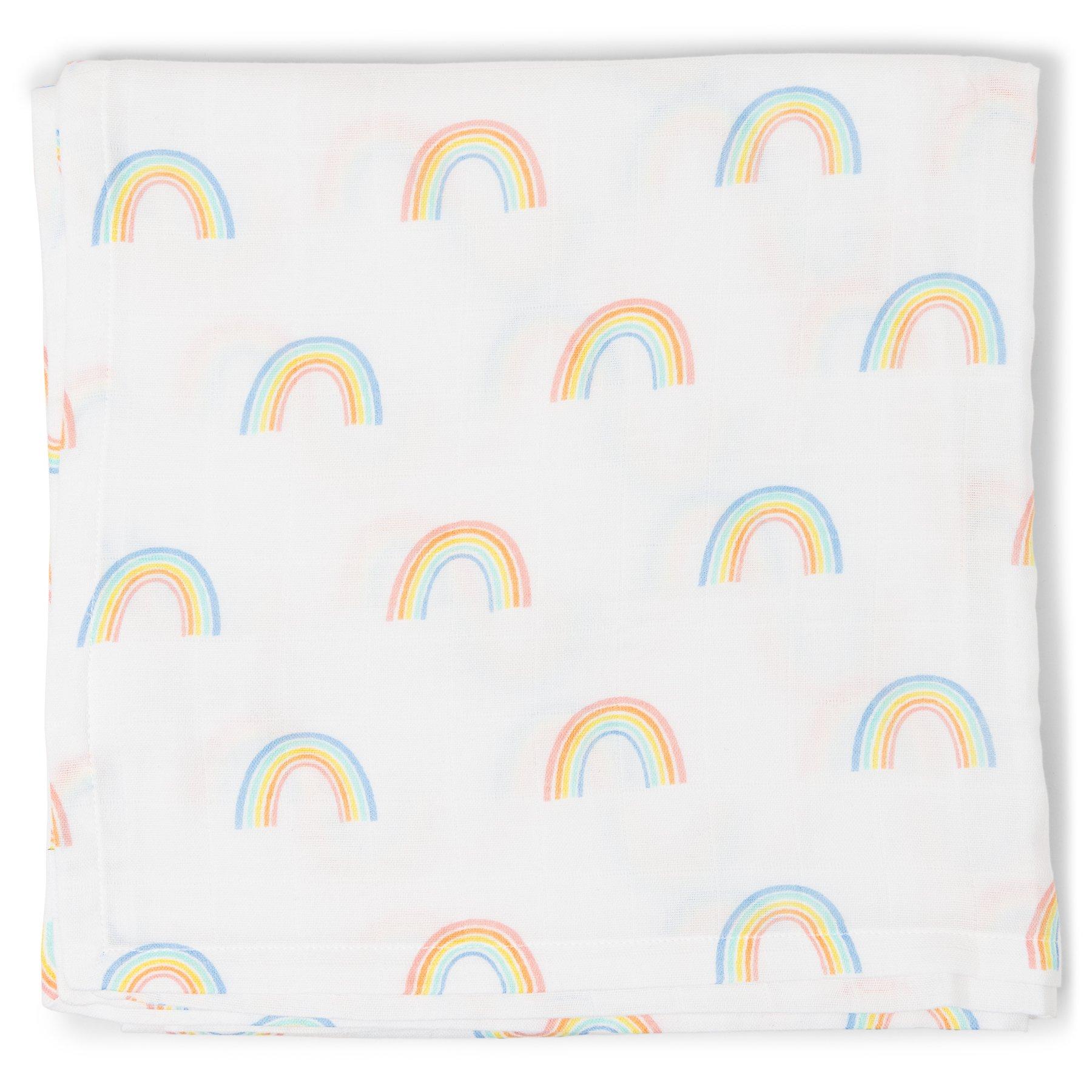 rainbow swaddle blanket