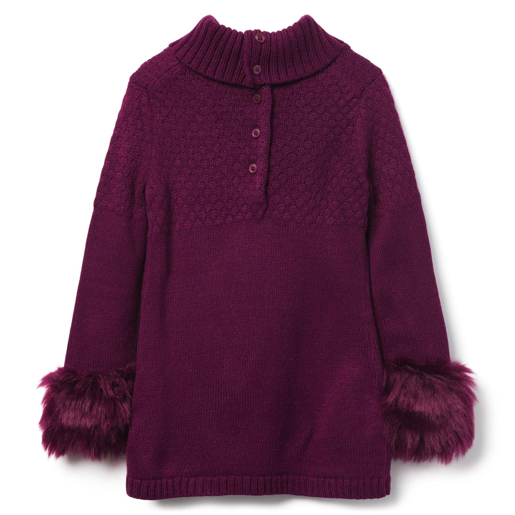 Faux Fur Trim Sweater image number 1