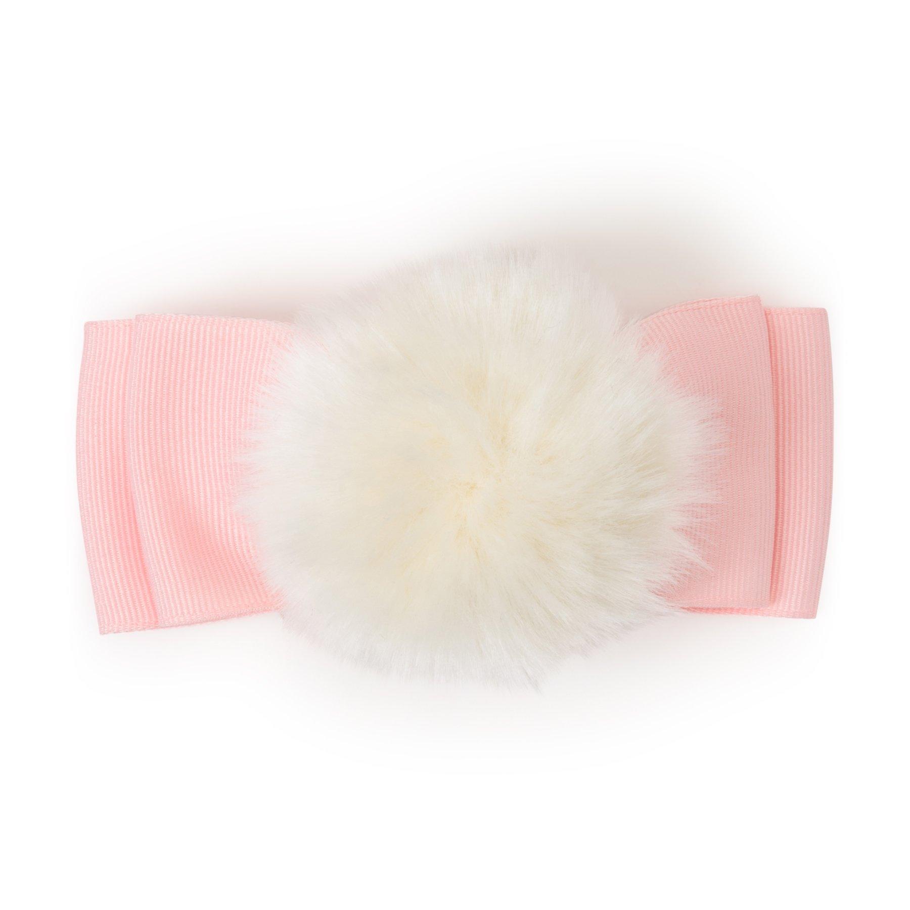 Pom-Pom Bow Barrette  image number 0