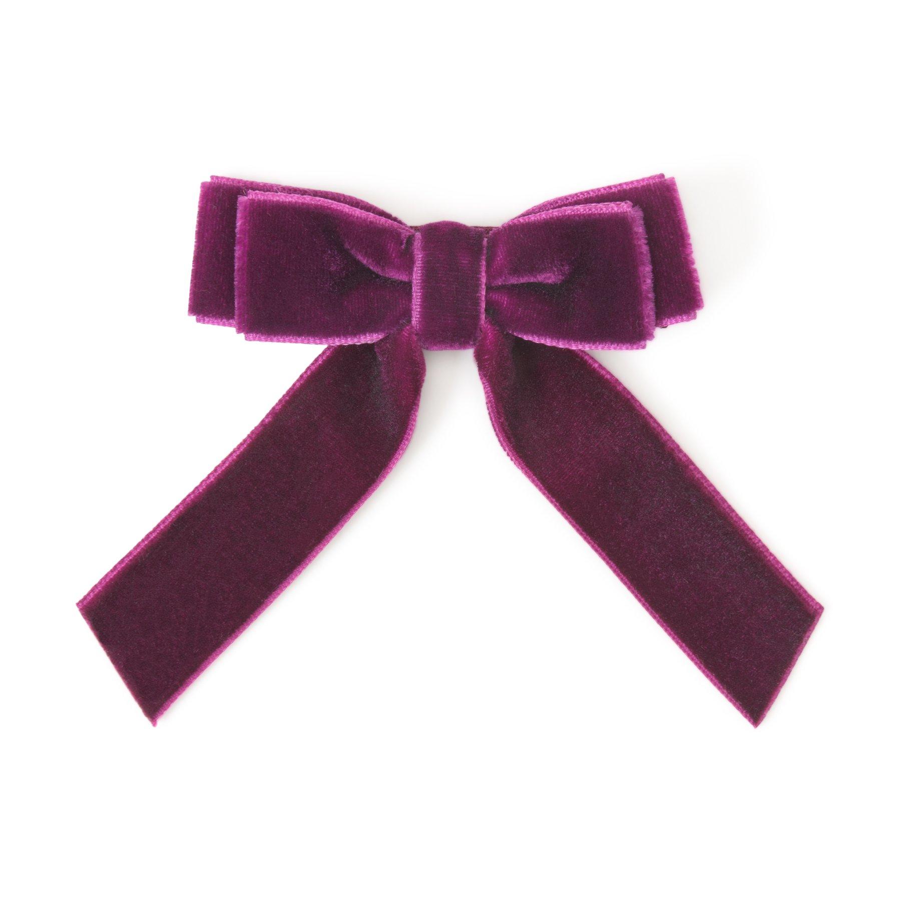Velvet Bow Barrette image number 0