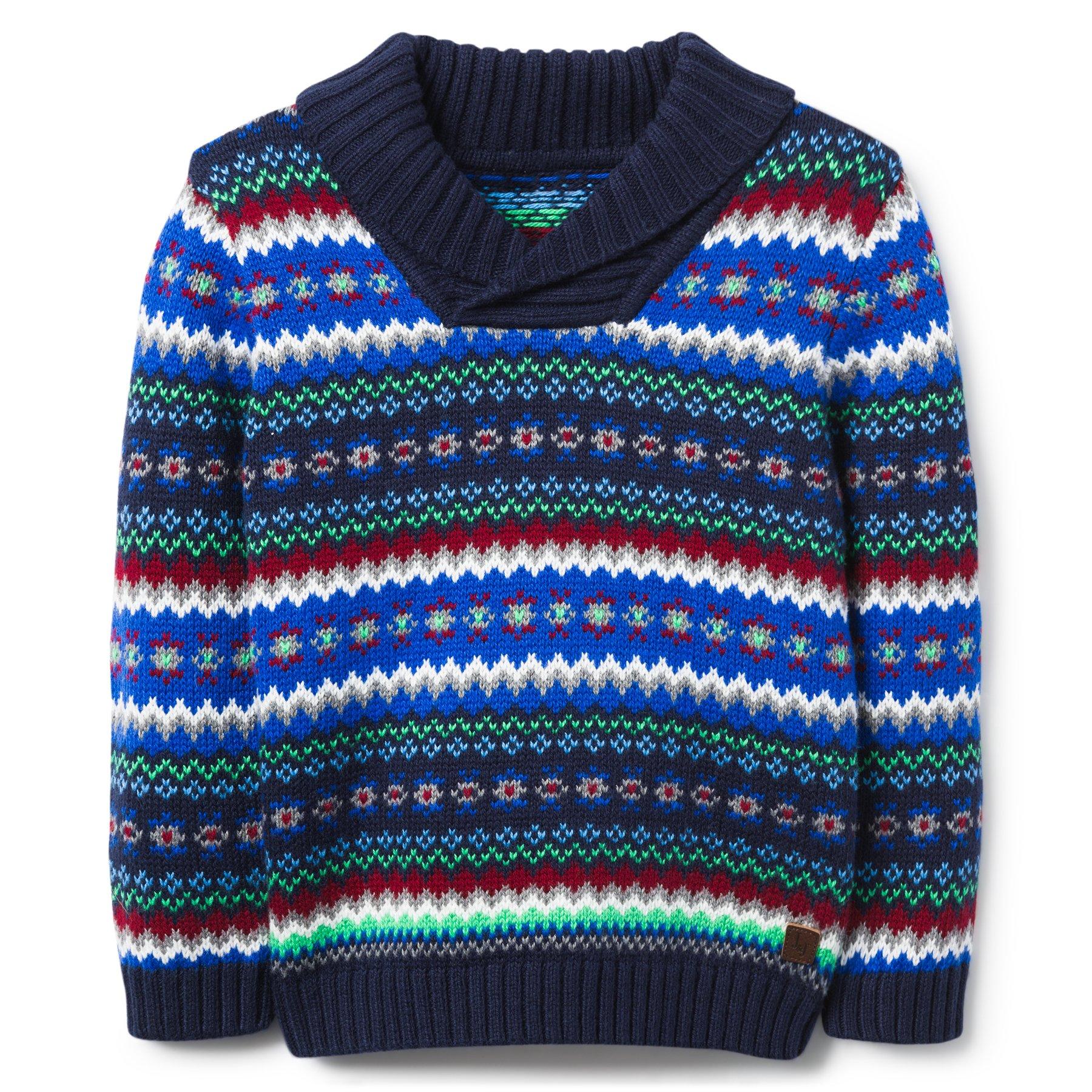Fair Isle Shawl Sweater image number 0