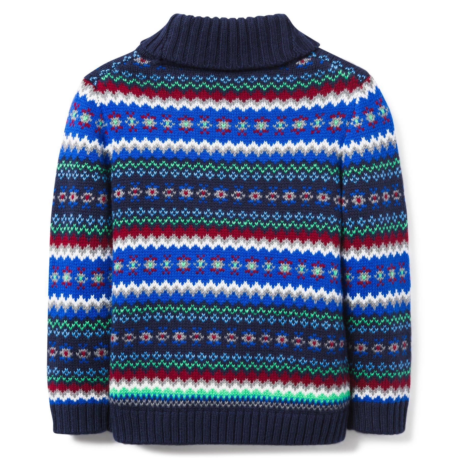 Fair Isle Shawl Sweater image number 1