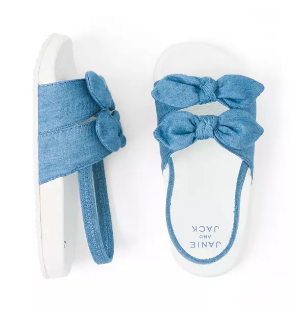 Chambray Bow Slide image number 1