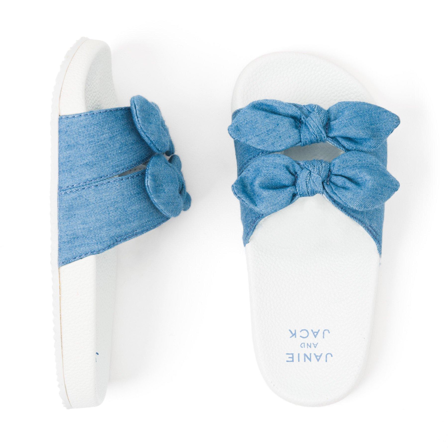 Chambray Bow Slide